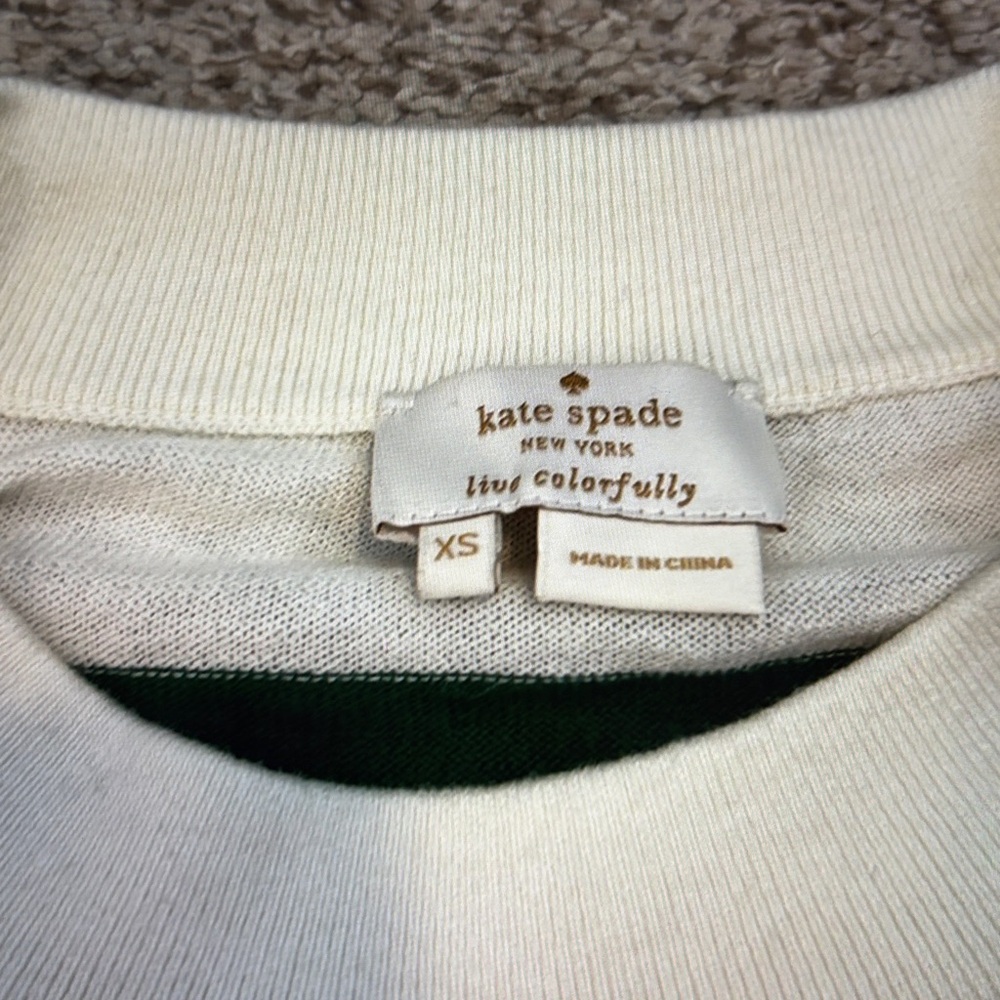 Kate Spade Green Rugby Stripe Sweater, XS - Picture 3 of 11